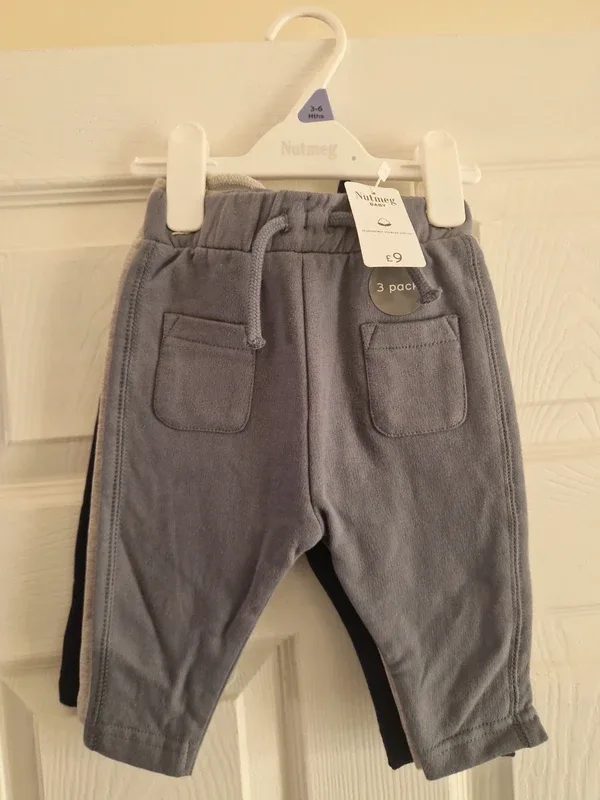 Nutmeg Baby Joggers 3 pack